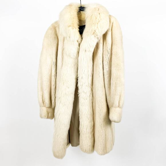 Christian Dior Fourrure Vintage Genuine Fur Coat Luxury Designer Coat Winter - Picture 3 of 15